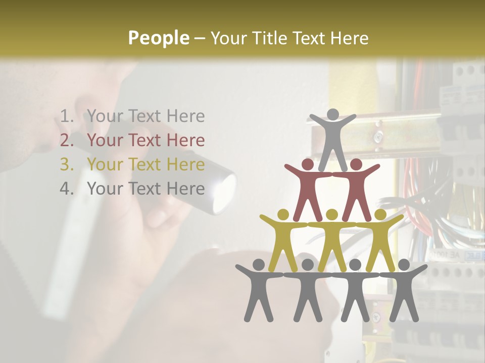 Skill Man Cable PowerPoint Template