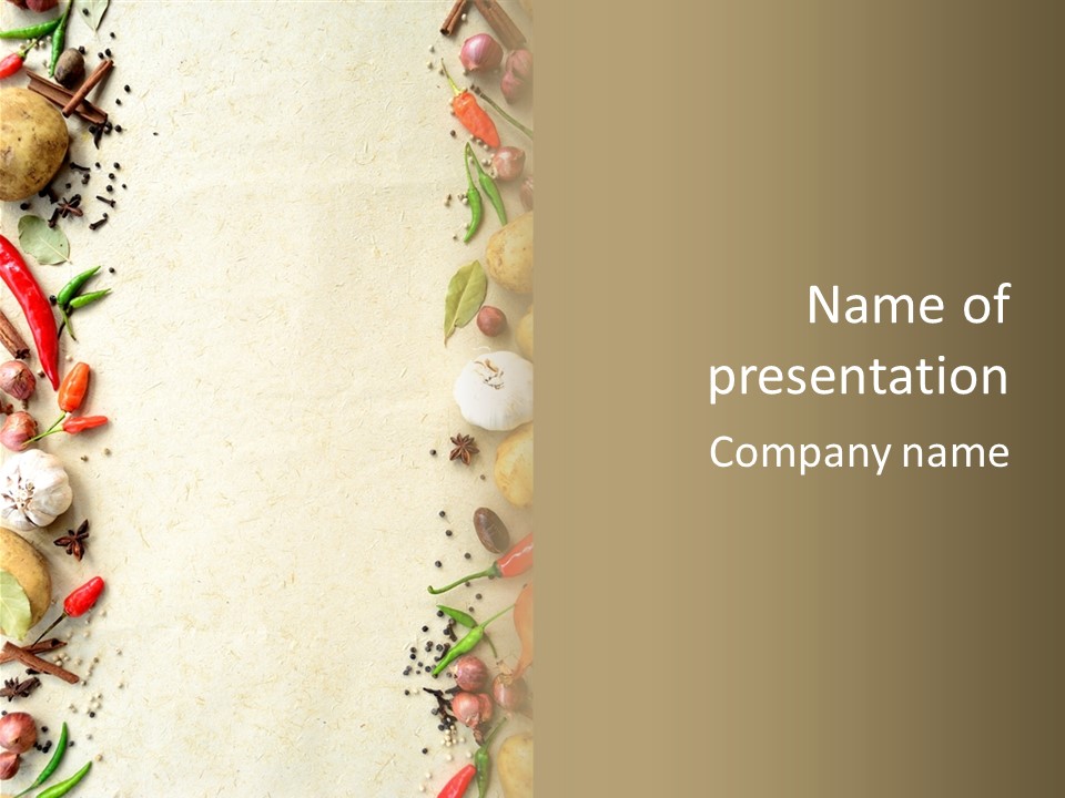 Leaf Laurel Garlic PowerPoint Template