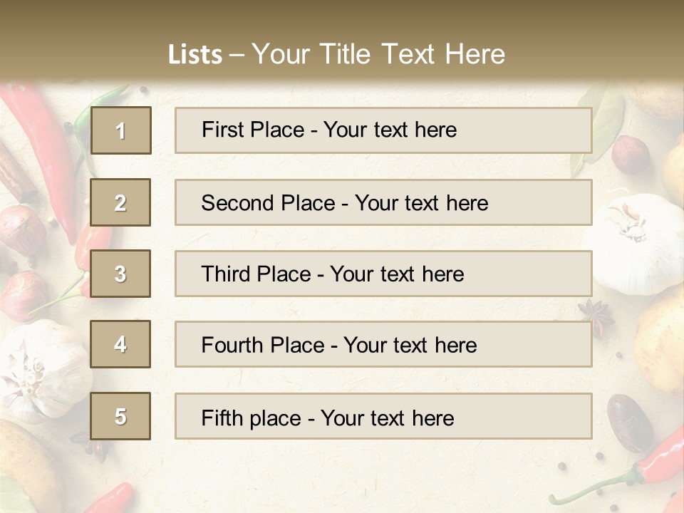 Leaf Laurel Garlic PowerPoint Template