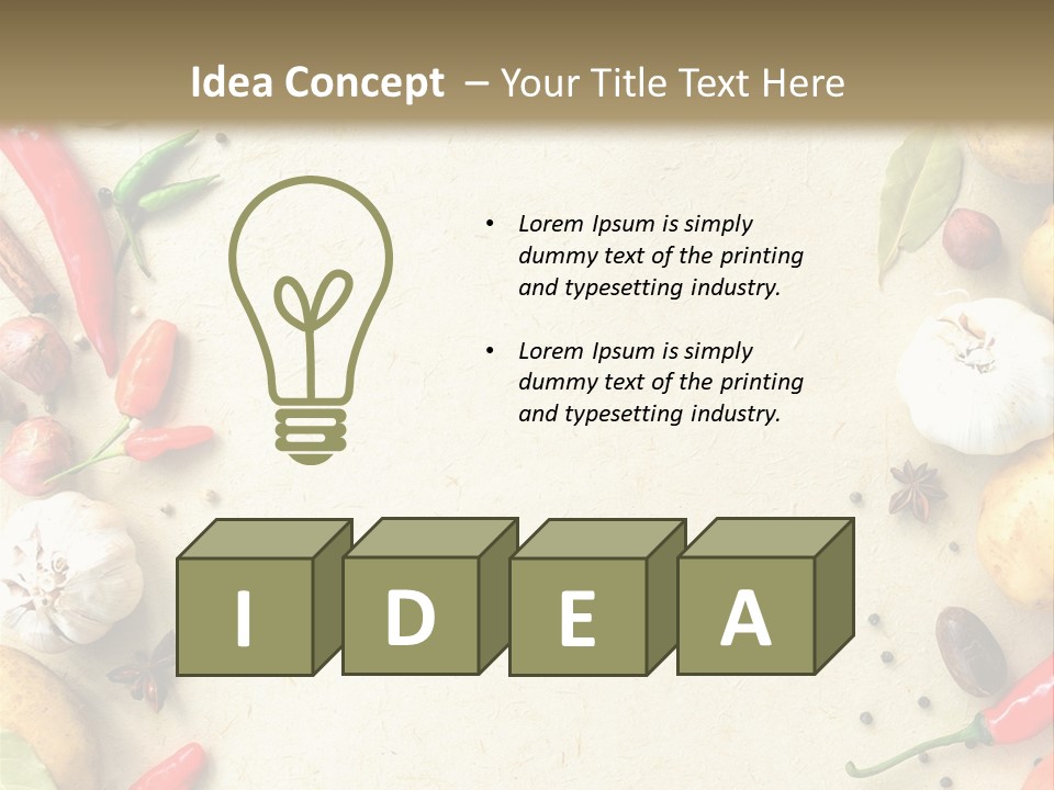 Leaf Laurel Garlic PowerPoint Template