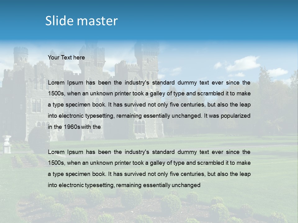 Palace Built Medieval PowerPoint Template