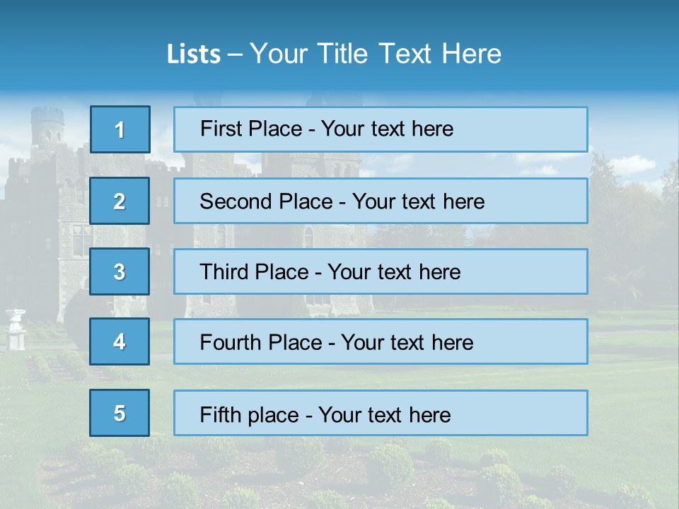 Palace Built Medieval PowerPoint Template