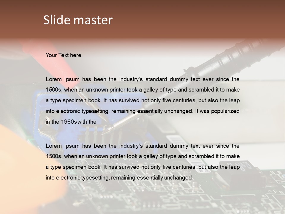 Screwdriver Cable Assembly PowerPoint Template