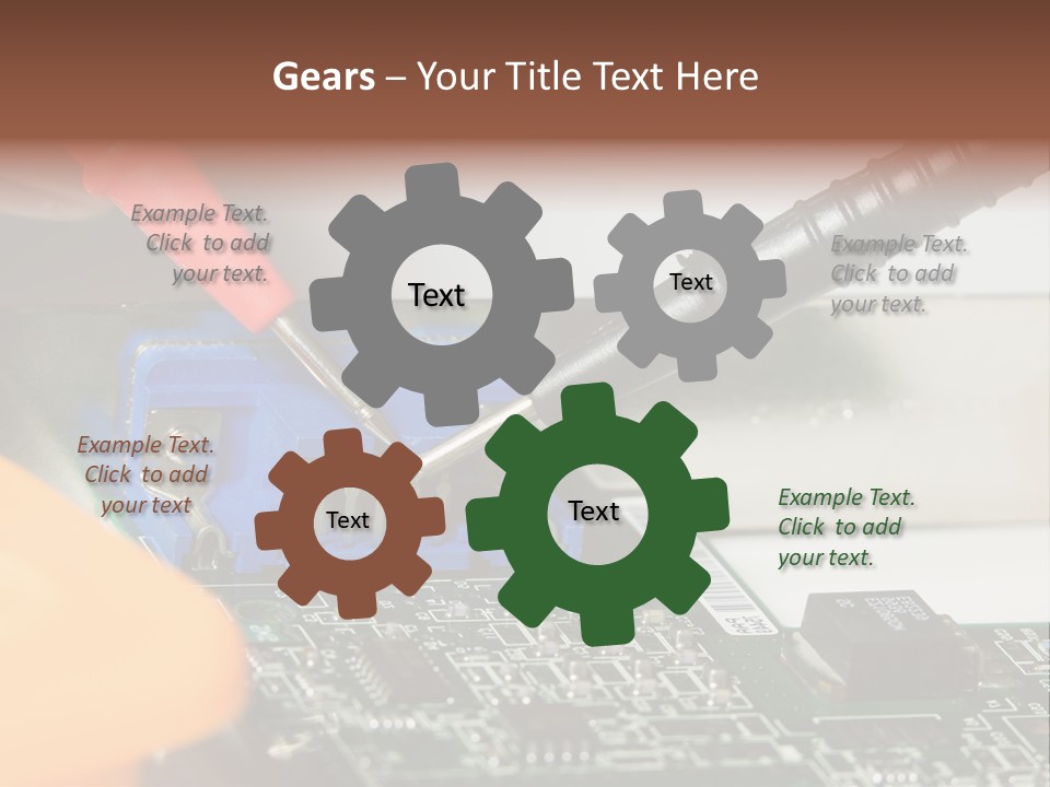 Screwdriver Cable Assembly PowerPoint Template