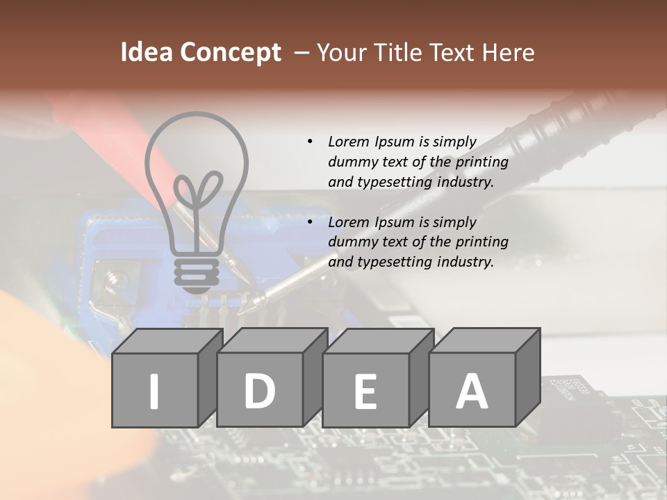 Screwdriver Cable Assembly PowerPoint Template