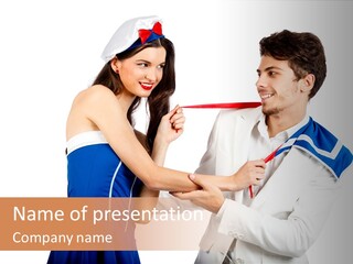 White Caucasian Male PowerPoint Template