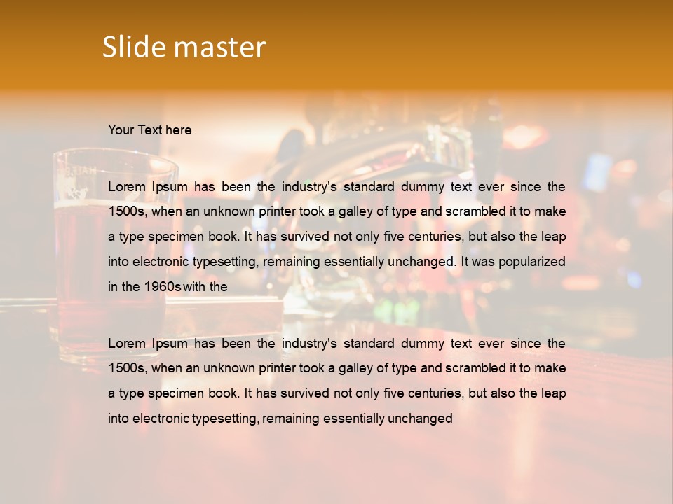 Lager Inside Traditional Pub PowerPoint Template