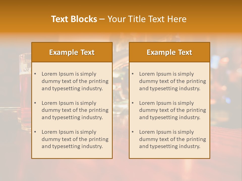 Lager Inside Traditional Pub PowerPoint Template