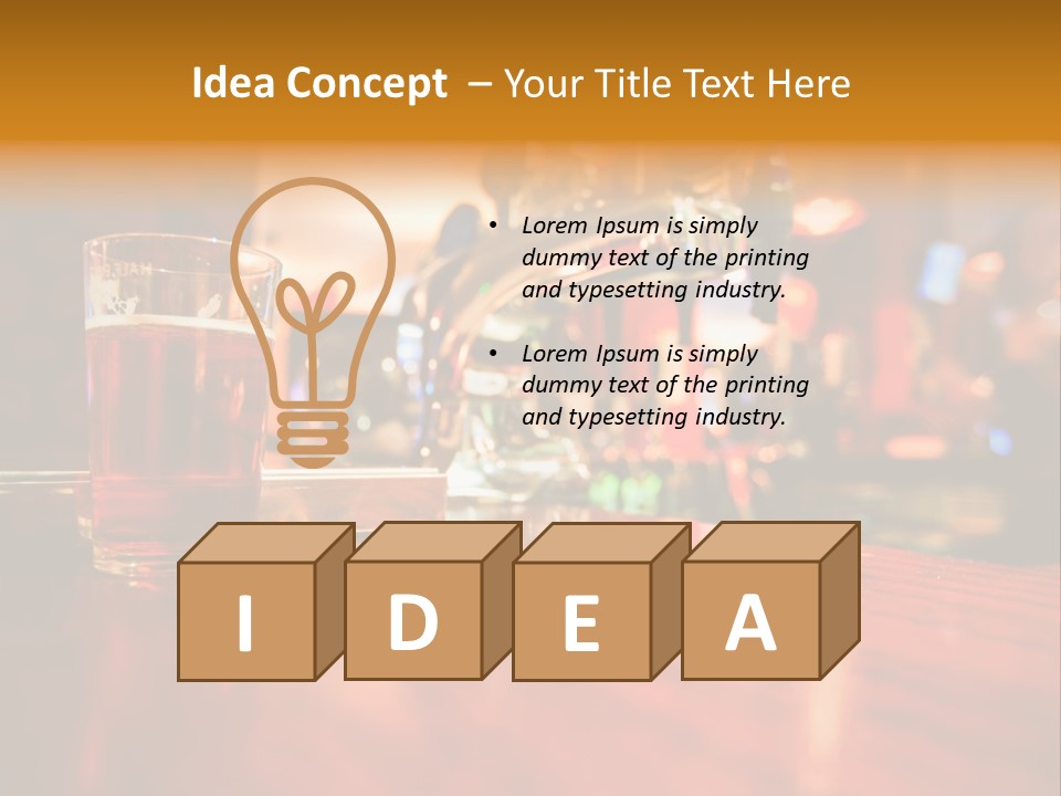 Lager Inside Traditional Pub PowerPoint Template