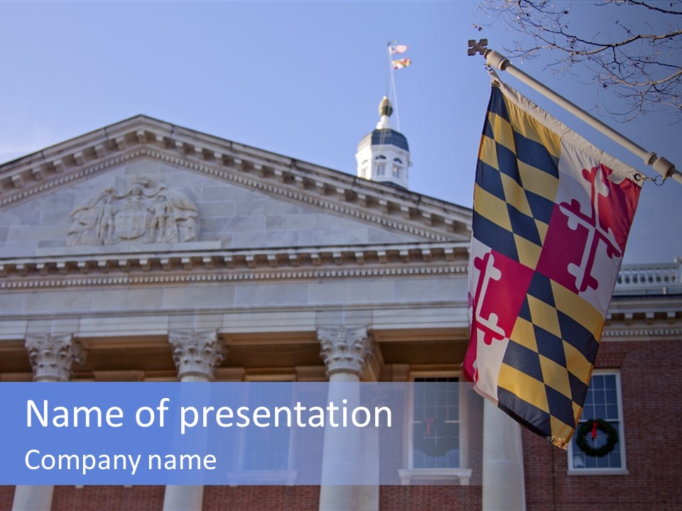 Law Chesapeake Bay State Capitol PowerPoint Template