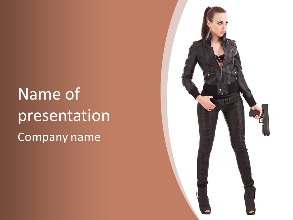 Lady Fashion Portrait PowerPoint Template