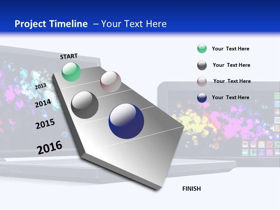 White Microelectronics Radio Receiver PowerPoint Template