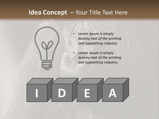 Thinking Pensive Facial Expression PowerPoint Template