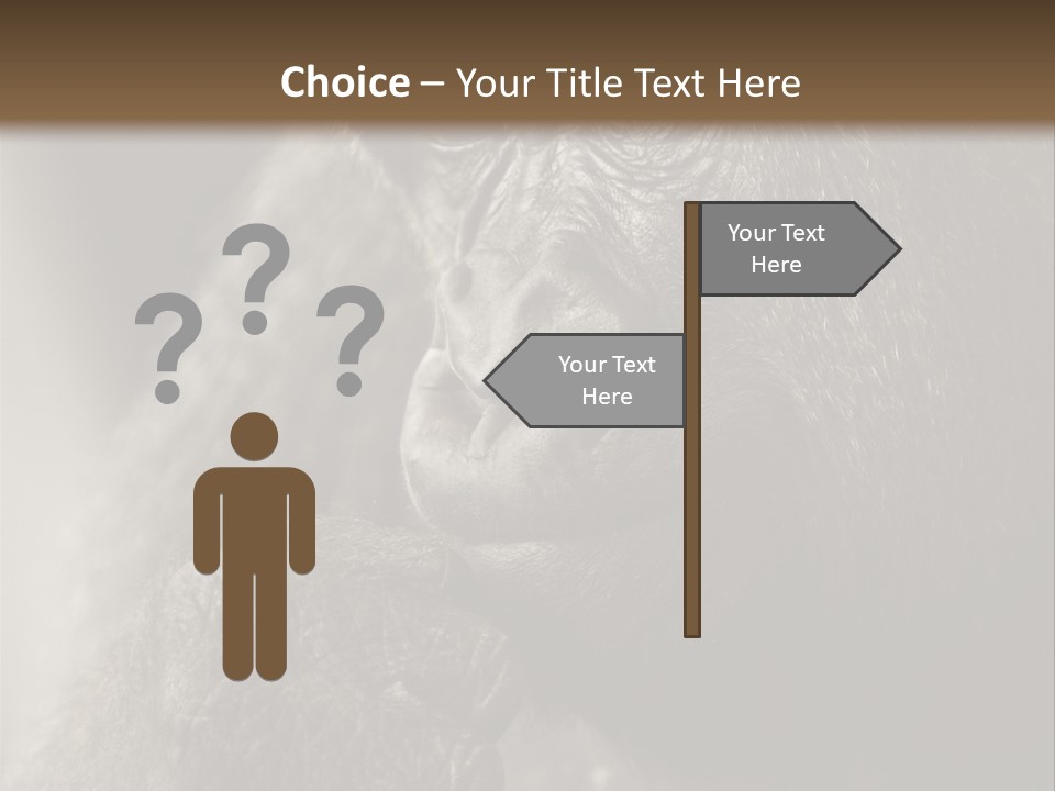 Thinking Pensive Facial Expression PowerPoint Template