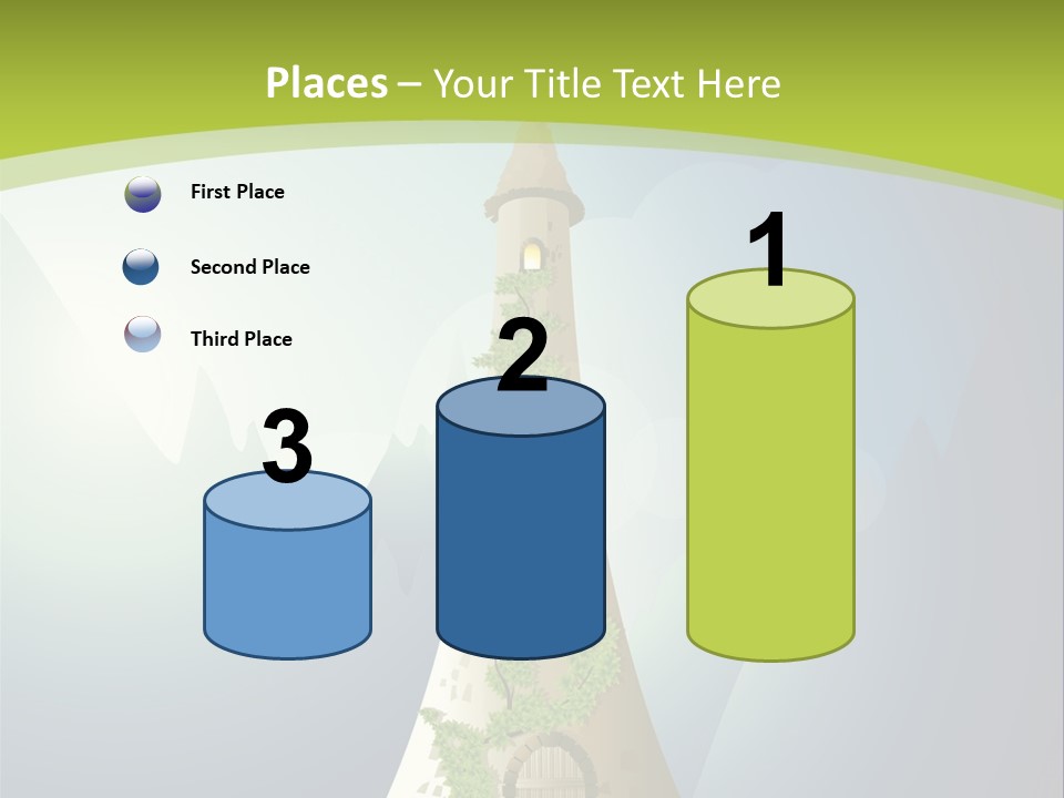 Ancient Tower Art PowerPoint Template