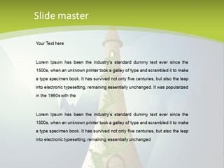 Ancient Tower Art PowerPoint Template
