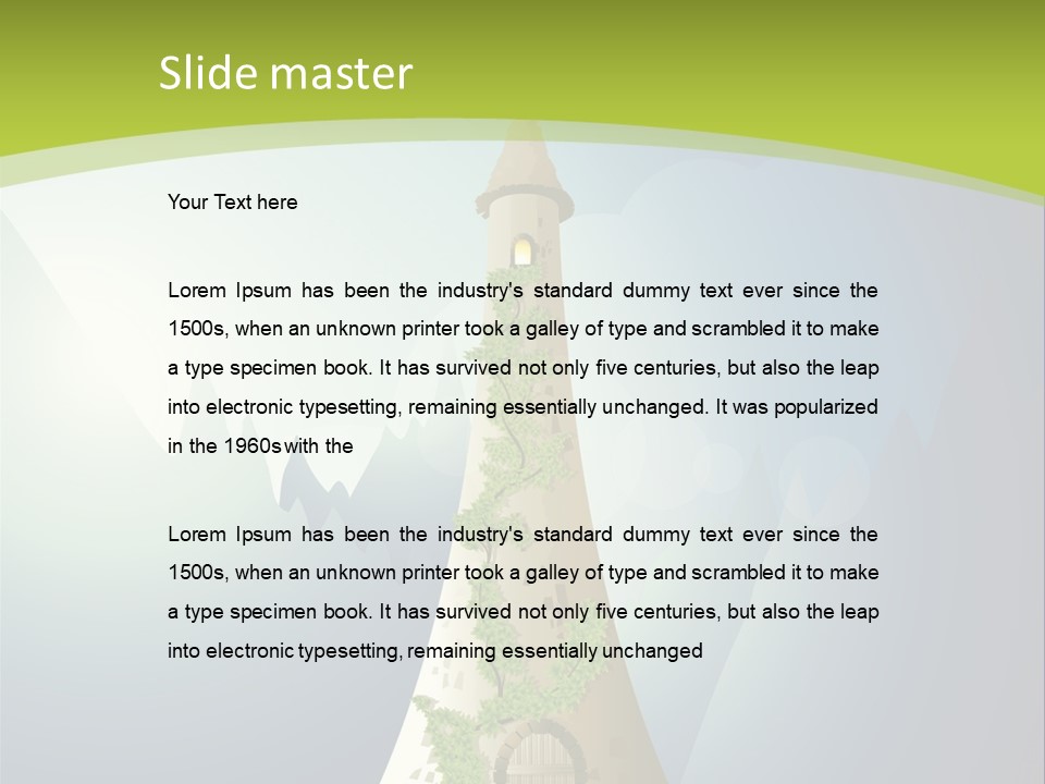 Ancient Tower Art PowerPoint Template