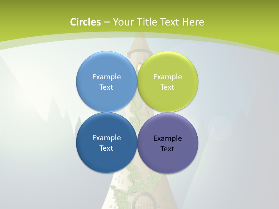 Ancient Tower Art PowerPoint Template