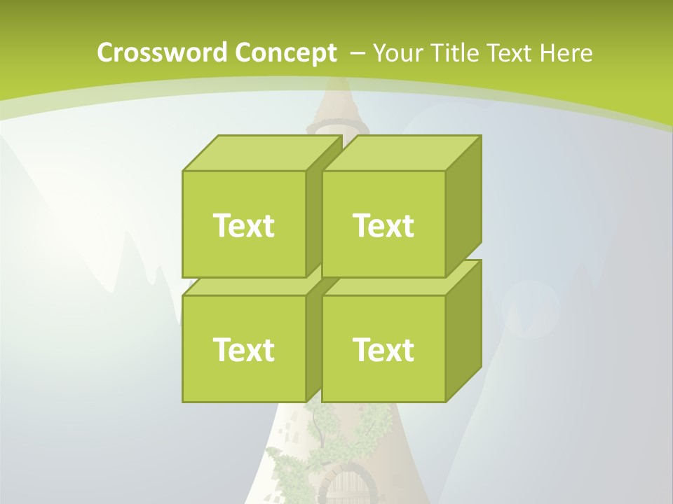 Ancient Tower Art PowerPoint Template