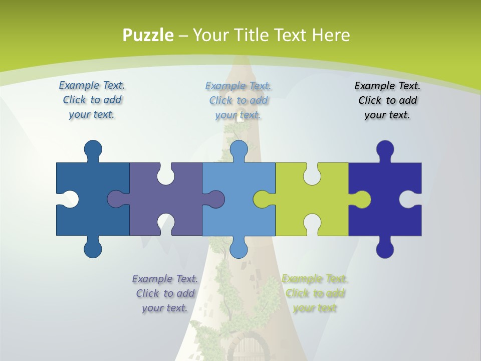 Ancient Tower Art PowerPoint Template