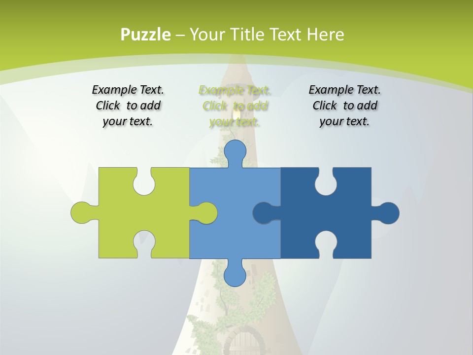 Ancient Tower Art PowerPoint Template