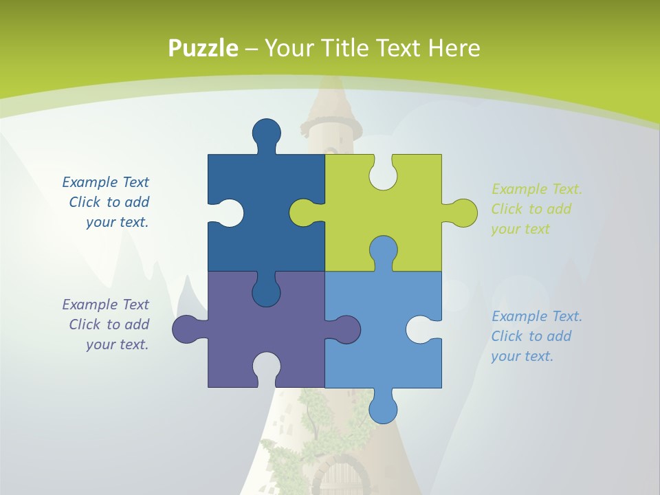 Ancient Tower Art PowerPoint Template