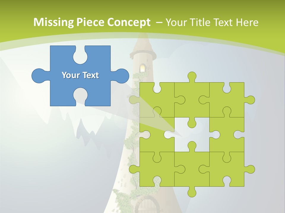 Ancient Tower Art PowerPoint Template