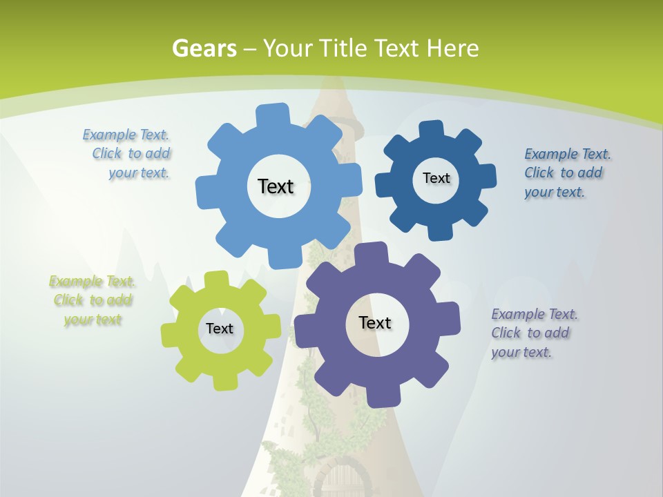 Ancient Tower Art PowerPoint Template