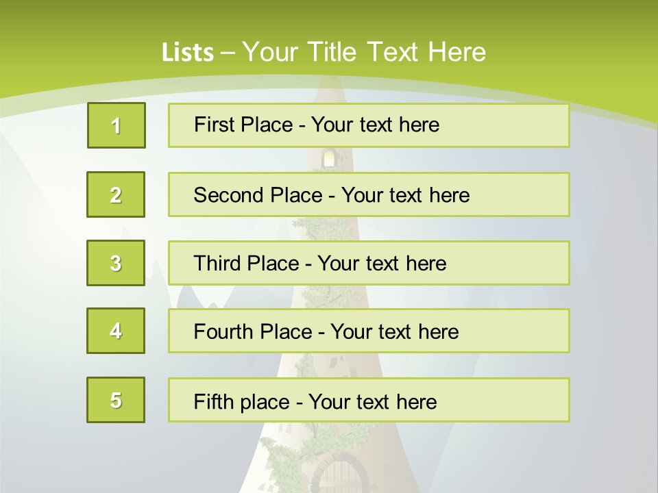 Ancient Tower Art PowerPoint Template