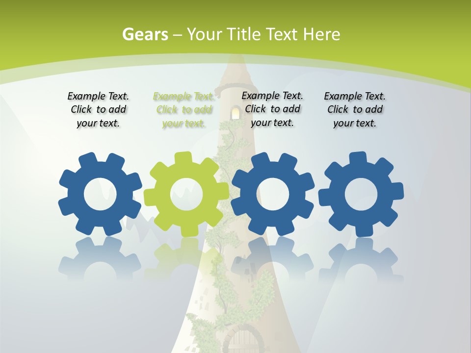 Ancient Tower Art PowerPoint Template