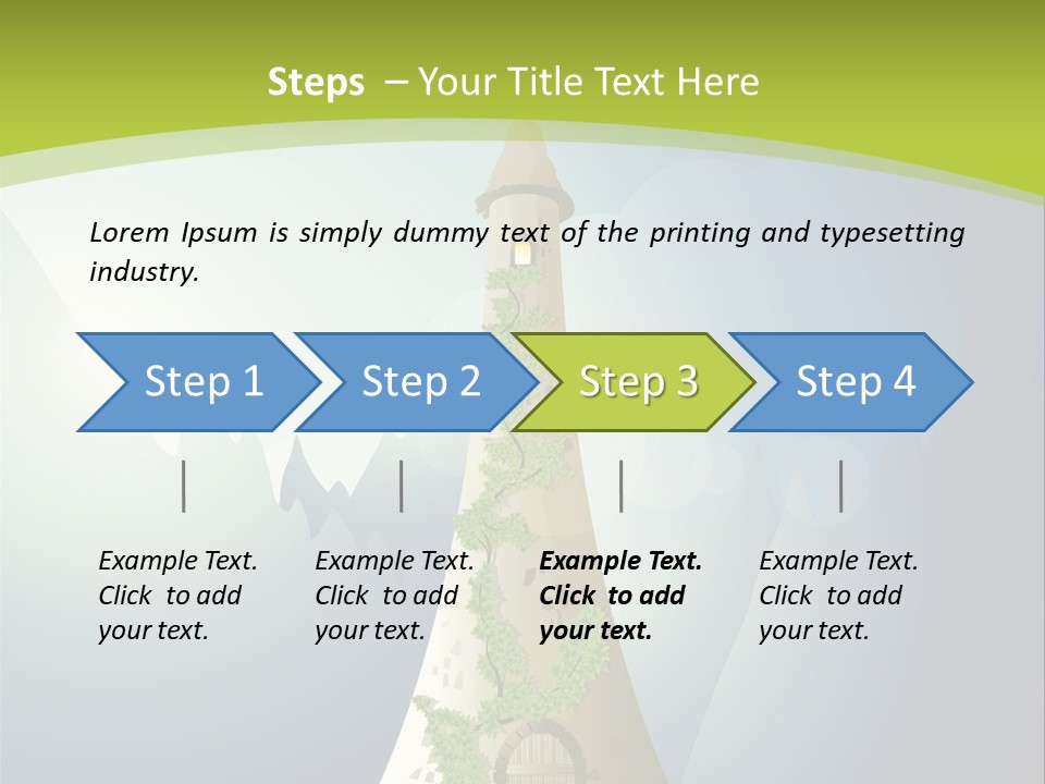 Ancient Tower Art PowerPoint Template