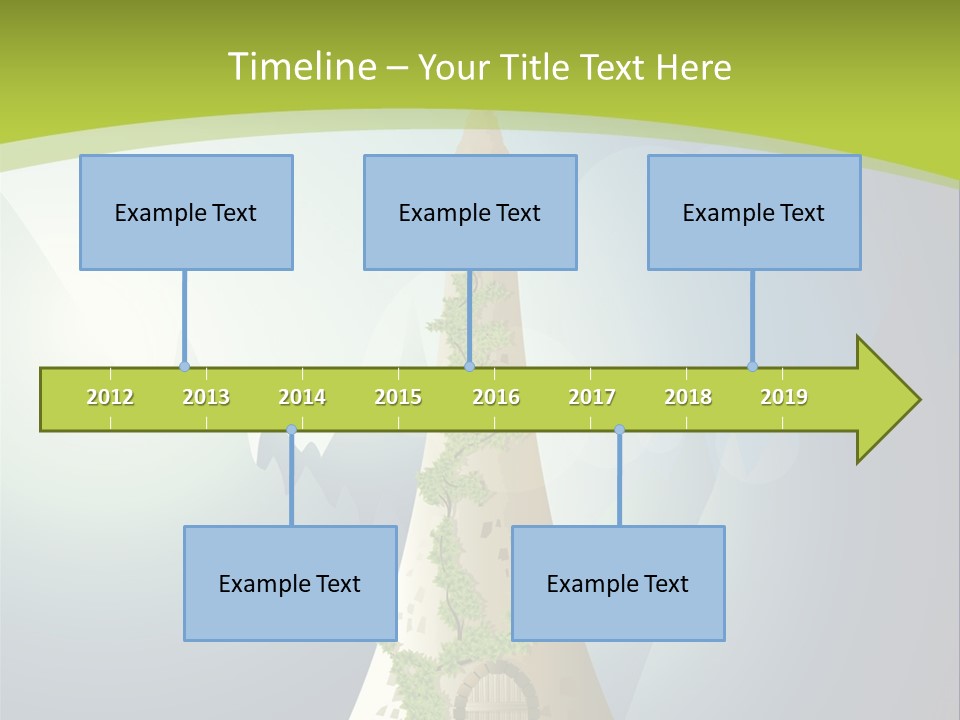 Ancient Tower Art PowerPoint Template
