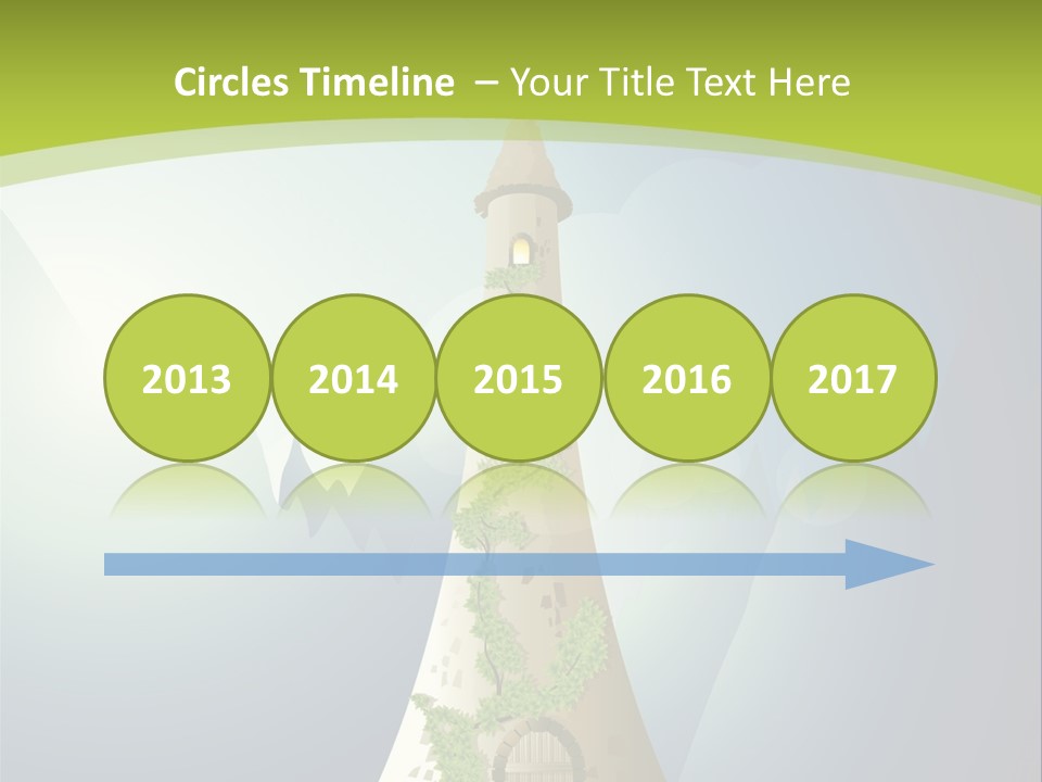 Ancient Tower Art PowerPoint Template