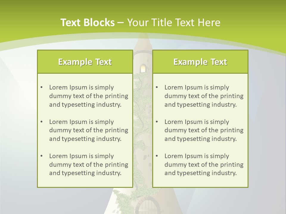 Ancient Tower Art PowerPoint Template