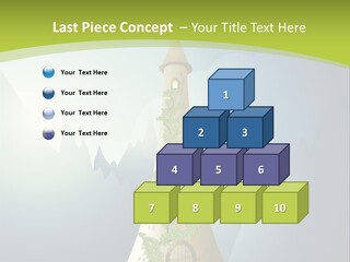 Ancient Tower Art PowerPoint Template