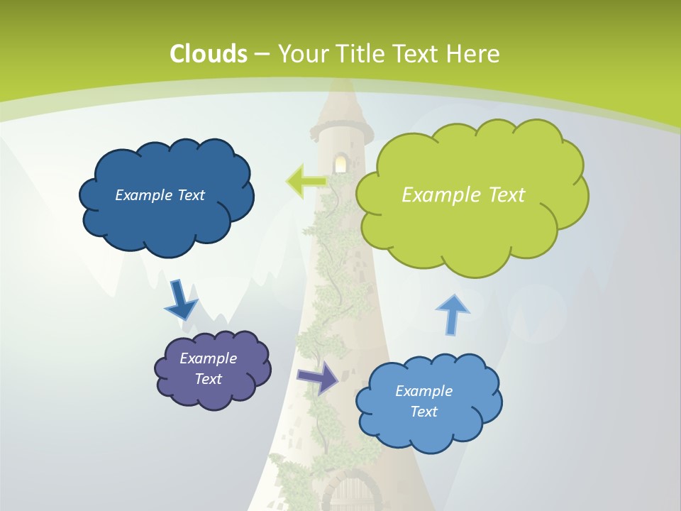 Ancient Tower Art PowerPoint Template