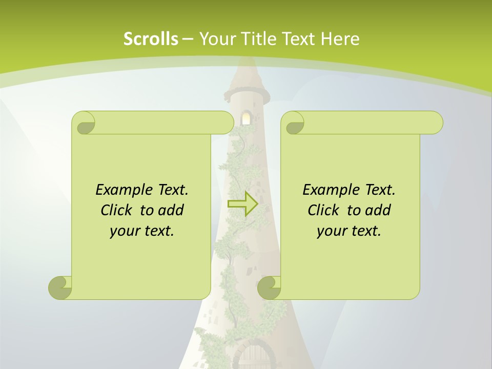Ancient Tower Art PowerPoint Template