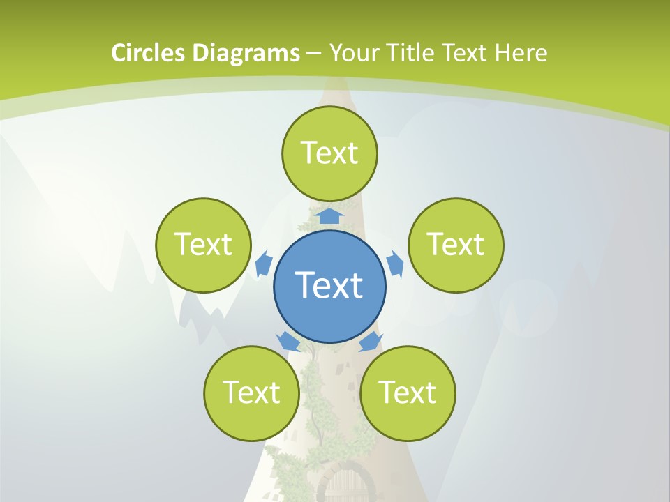 Ancient Tower Art PowerPoint Template