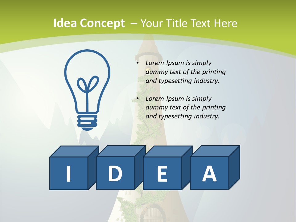 Ancient Tower Art PowerPoint Template