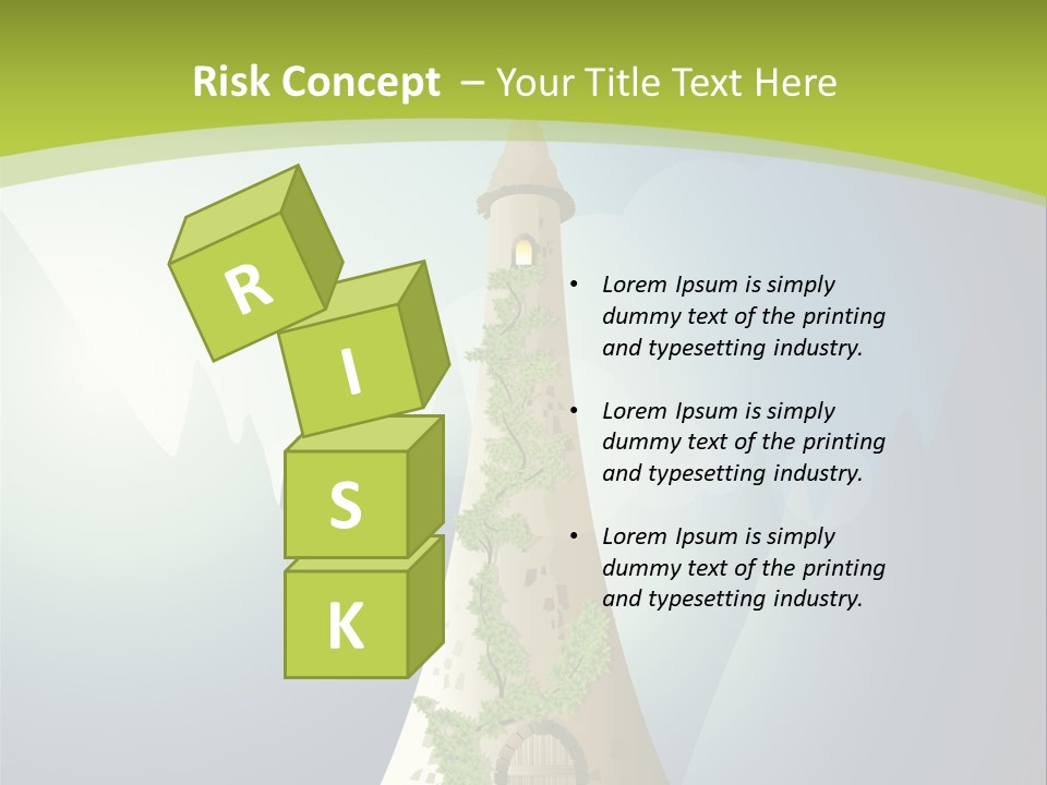 Ancient Tower Art PowerPoint Template