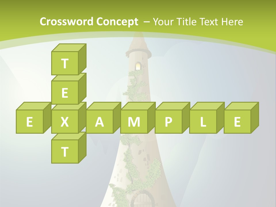 Ancient Tower Art PowerPoint Template