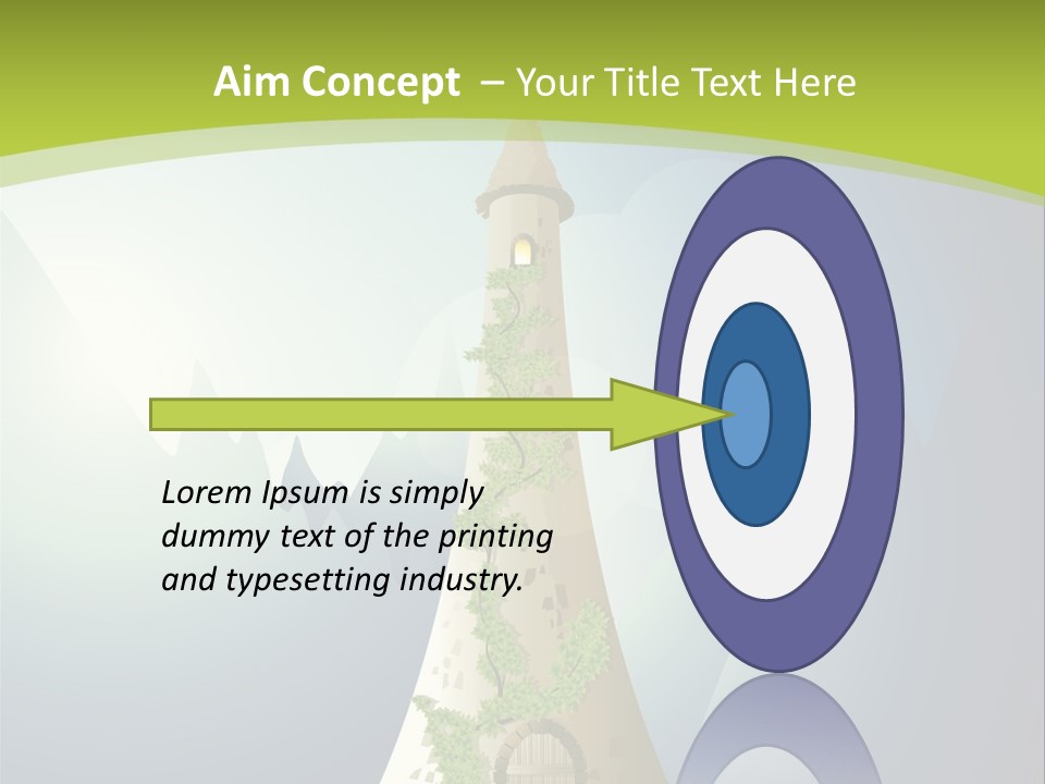 Ancient Tower Art PowerPoint Template