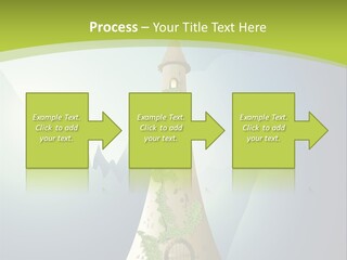 Ancient Tower Art PowerPoint Template