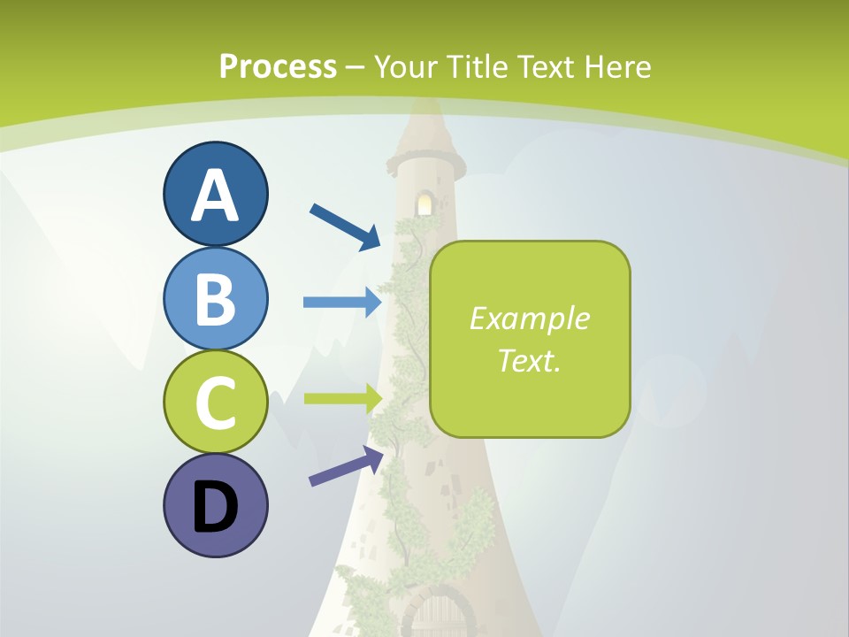 Ancient Tower Art PowerPoint Template