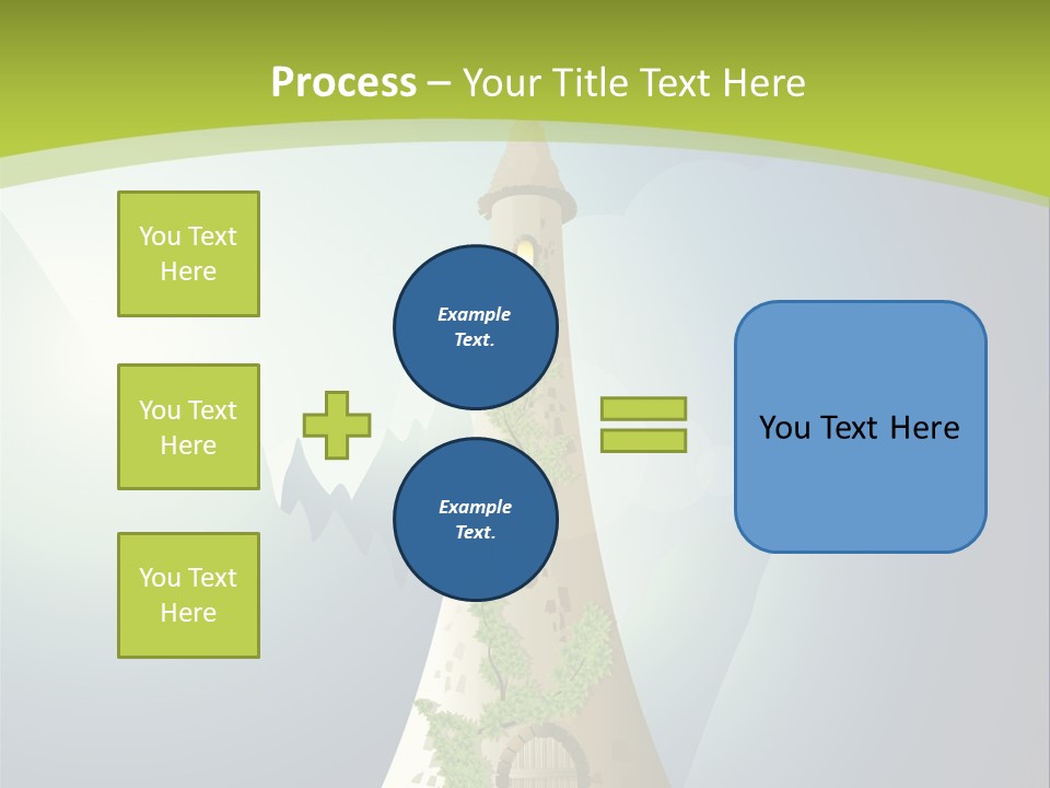 Ancient Tower Art PowerPoint Template