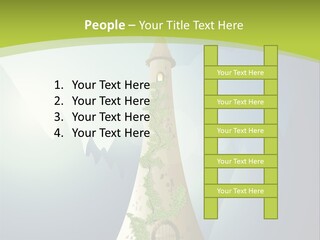 Ancient Tower Art PowerPoint Template