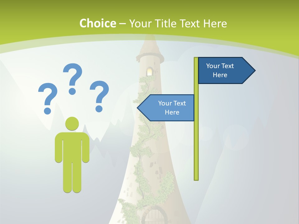 Ancient Tower Art PowerPoint Template