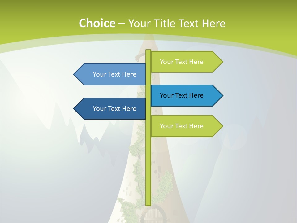 Ancient Tower Art PowerPoint Template