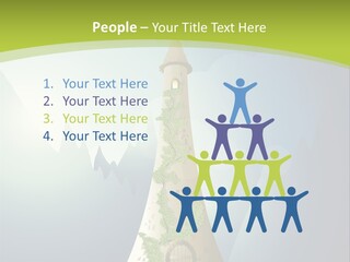 Ancient Tower Art PowerPoint Template