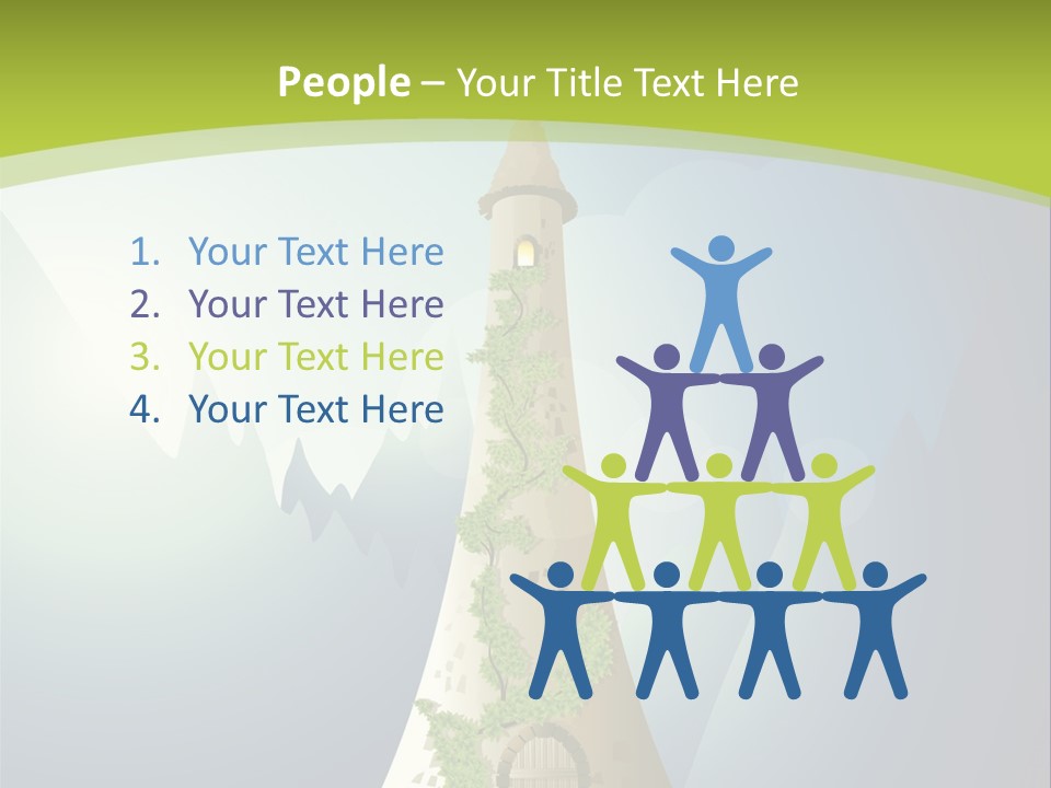 Ancient Tower Art PowerPoint Template